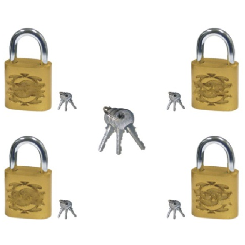 Gembok Ukir Gold Master Key ( 1 Set = 4 Pcs )